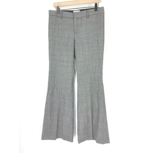 Nili Lotan Pants Irene Wool Plaid Flare - Picture 1 of 7